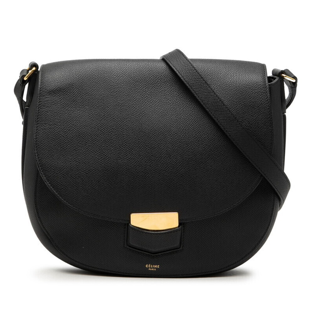 Celine Trotter Crossbody Bag Black Leather